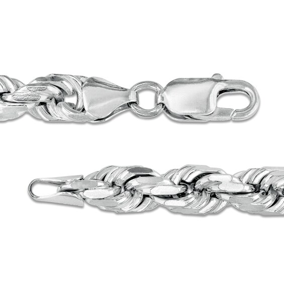 7.2mm Rope Chain Necklace in Solid Sterling Silver - 20"