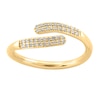 Thumbnail Image 1 of 1/6 CT. T.W. Diamond Wavy Bypass Open Shank Ring in 10K Gold