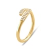 Thumbnail Image 2 of 1/6 CT. T.W. Diamond Wavy Bypass Open Shank Ring in 10K Gold