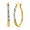 Thumbnail Image 1 of 1/4 CT. T.W. Diamond 2.0mm Hoop Earrings in 10K Gold