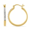 Thumbnail Image 2 of 1/4 CT. T.W. Diamond 2.0mm Hoop Earrings in 10K Gold
