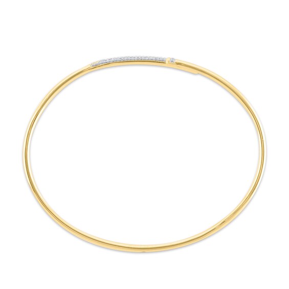 1/4 CT. T.w. Diamond Bypass Wrap Bangle in 10K Gold