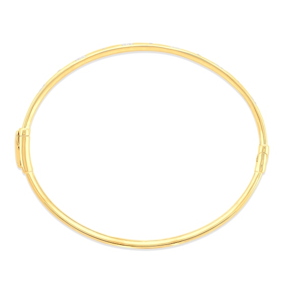 1/4 CT. T.w. Quad Diamond Station Bangle in 10K Gold