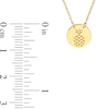 Thumbnail Image 4 of Etched Pineapple Disc Necklace in 14K Gold