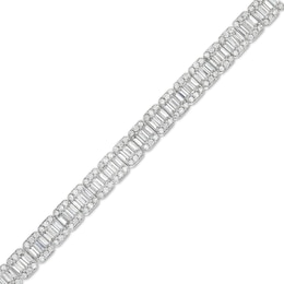5 CT. T.W. Baguette-Cut Lab-Grown Diamond Line Bracelet in 10K White Gold (I/I1)