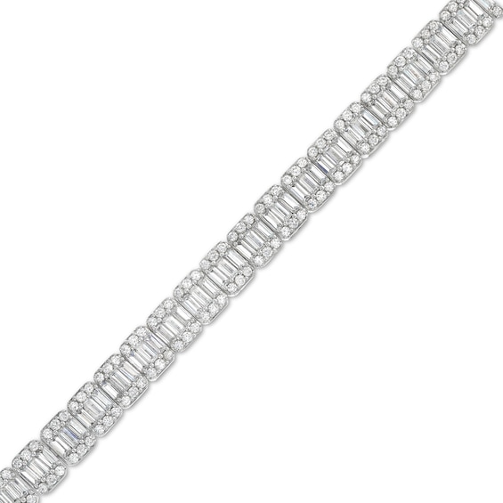 5 CT. T.w. Baguette-Cut Lab-Grown Diamond Line Bracelet in 10K White Gold (I/I1)