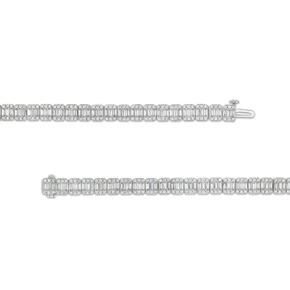 5 CT. T.w. Baguette-Cut Lab-Grown Diamond Line Bracelet in 10K White Gold (I/I1)