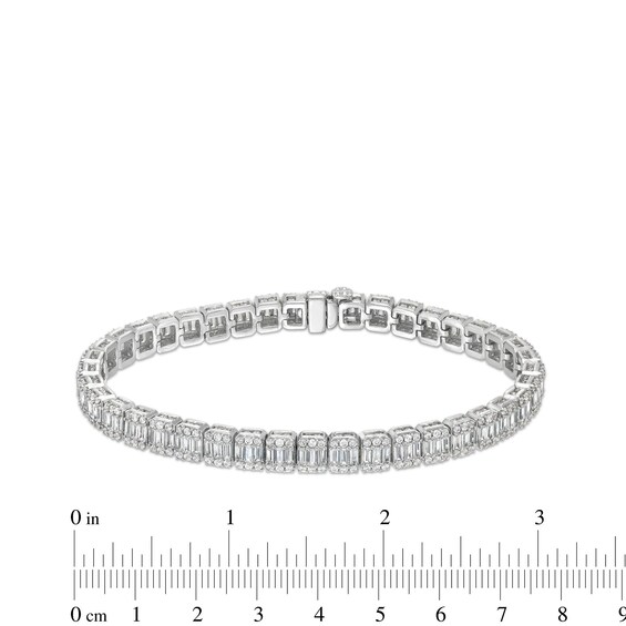 5 CT. T.w. Baguette-Cut Lab-Grown Diamond Line Bracelet in 10K White Gold (I/I1)