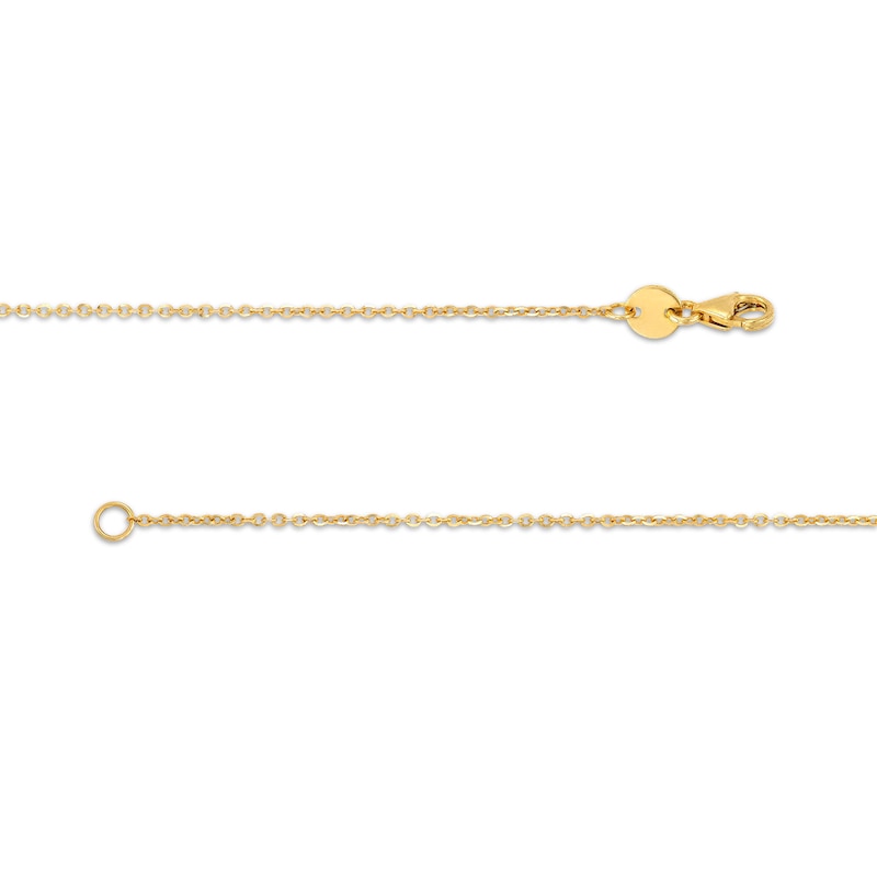 Diamond-Cut 1.2mm Cable Chain Necklace in Solid 14K Gold - 18"