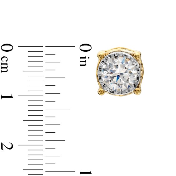 1 CT. T.w. Diamond Gallery Frame Stud Earrings in 14K Gold (J/I3)