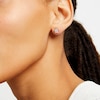 Thumbnail Image 2 of 1 CT. T.W. Diamond Gallery Frame Stud Earrings in 14K White Gold (J/I3)