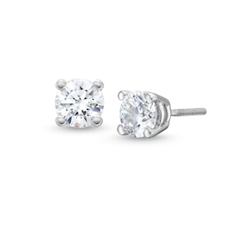 1-1/2 CT. T.W. Certified Lab-Created Diamond Solitaire Stud Earrings in 14K White Gold (I/SI2)
