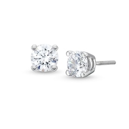 1-1/2 CT. T.W. Certified Lab-Grown Diamond Solitaire Stud Earrings in 14K White Gold (I/SI2)
