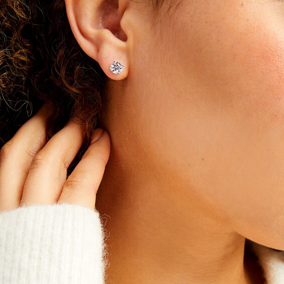1-1/2 CT. T.w. Certified Lab-Grown Diamond Solitaire Stud Earrings in 14K White Gold (I/Si2)