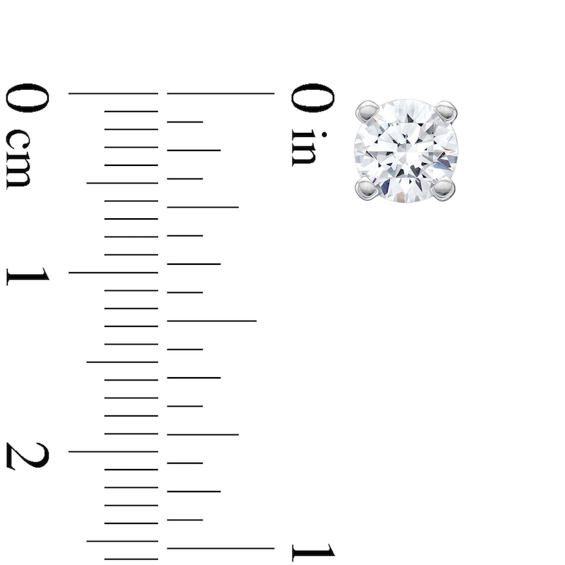 Main Image 3 of 1-1/2 CT. T.W. Certified Lab-Grown Diamond Solitaire Stud Earrings in 14K White Gold (I/SI2)
