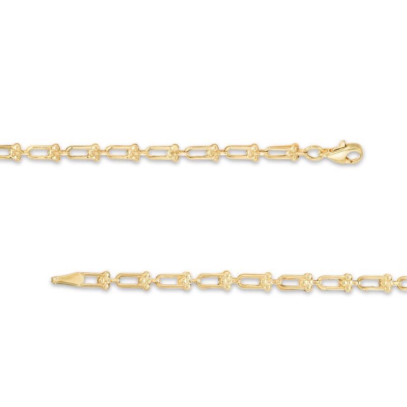 Main Image 3 of Stirrup Link Bracelet in Hollow 10K Gold - 7.5&quot;