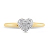 Thumbnail Image 3 of 1/5 CT. T.W. Multi-Diamond Heart Ring in 10K Gold