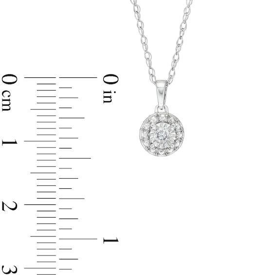 1/5 CT. T.w. Diamond Miracle Frame Pendant and Stud Earrings Set in Sterling Silver