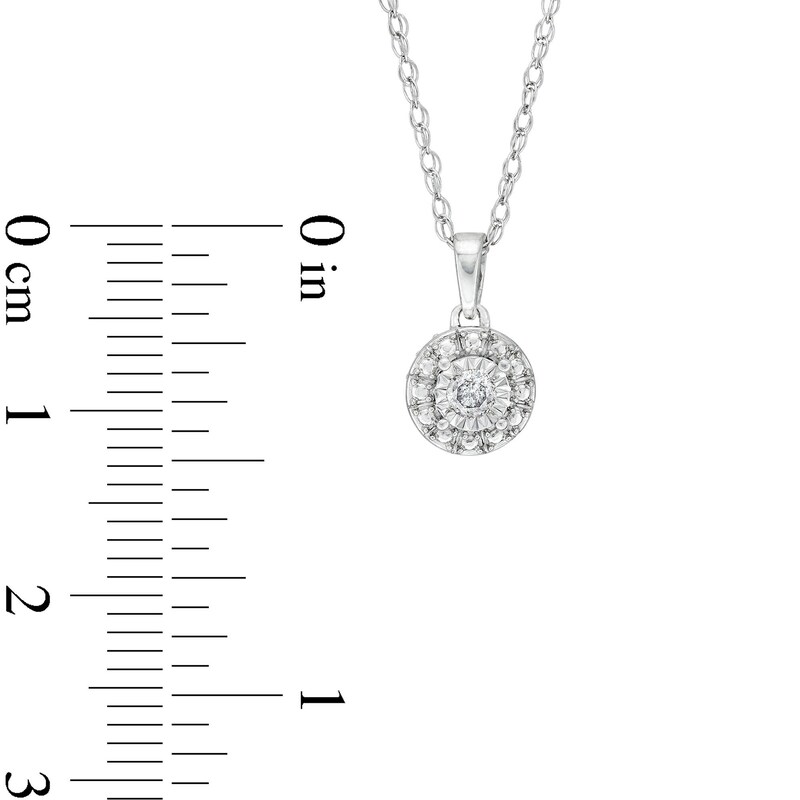 Main Image 3 of 1/5 CT. T.W. Diamond Miracle Frame Pendant and Stud Earrings Set in Sterling Silver