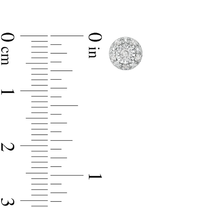 Main Image 4 of 1/5 CT. T.W. Diamond Miracle Frame Pendant and Stud Earrings Set in Sterling Silver