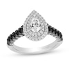 Thumbnail Image 1 of Enchanted Disney Villains Evil Queen 1 CT. T.W. Diamond Teardrop Frame Engagement Ring in 14K White Gold