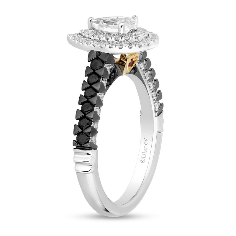 Main Image 2 of Enchanted Disney Villains Evil Queen 1 CT. T.W. Diamond Teardrop Frame Engagement Ring in 14K White Gold