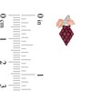 Thumbnail Image 3 of Lab-Created Ruby and Diamond Accent Grapes Stud Earrings in Sterling Silver with 14K Rose Gold Plate
