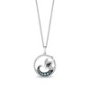 Thumbnail Image 1 of Enchanted Disney Moana Blue Topaz and 1/8 CT. T.W. Diamond Stingray with Wave Circle Pendant in Sterling Silver