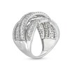 Thumbnail Image 3 of 3 CT. T.W. Lab-Grown Diamond Woven Orbit Ring in 10K White Gold