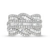 Thumbnail Image 4 of 3 CT. T.W. Lab-Grown Diamond Woven Orbit Ring in 10K White Gold