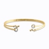 Thumbnail Image 1 of 1/4 CT. T.W. Diamond Circles Cluster Open Bangle in 10K Gold