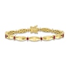 Thumbnail Image 1 of Eternally Bonded Marquise-Cut Ruby Station Cinch Line Bracelet in 10K Gold - 7.25"