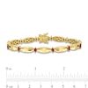 Thumbnail Image 2 of Eternally Bonded Marquise-Cut Ruby Station Cinch Line Bracelet in 10K Gold - 7.25"