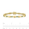 Thumbnail Image 2 of Eternally Bonded Marquise-Cut Emerald Station Cinch Line Bracelet in 10K Gold - 7.25"