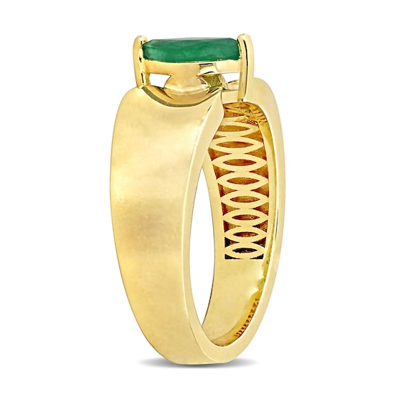 Eternally Bonded Marquise-Cut Emerald Solitaire Ring 10K Gold