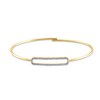 Thumbnail Image 1 of 1/5 CT. T.W. Diamond Sideways Single Paper Clip Bangle in 10K Gold