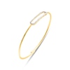 Thumbnail Image 2 of 1/5 CT. T.W. Diamond Sideways Single Paper Clip Bangle in 10K Gold