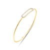 Thumbnail Image 1 of 1/5 CT. T.W. Diamond Sideways Single Paper Clip Bangle in 10K Gold