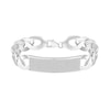 Thumbnail Image 0 of Men's 2 CT. T.W. Diamond I.D. Curb Chain Bracelet in Sterling Silver - 8.0"