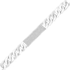 Thumbnail Image 1 of Men's 2 CT. T.W. Diamond I.D. Curb Chain Bracelet in Sterling Silver - 8.0"