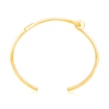 Thumbnail Image 3 of Men's 1/4 CT. T.W. Diamond Sideways Slip Knot Cuff in Sterling Silver with 14K Gold Plate - 8.0"