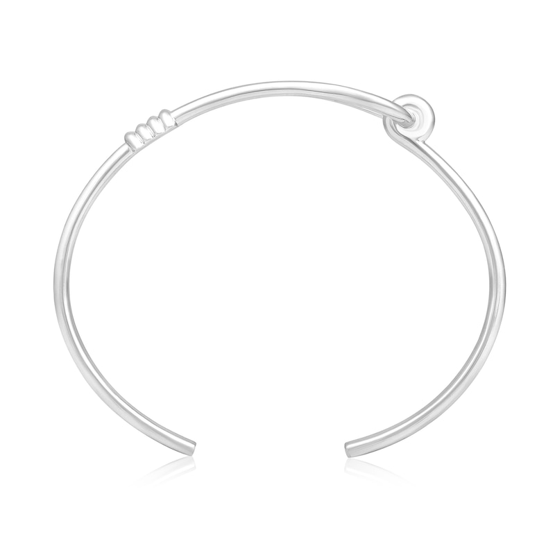 Main Image 3 of 1/4 CT. T.W. Diamond Sideways Slip Knot Cuff in Sterling Silver - 8.0"
