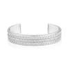 Thumbnail Image 1 of Men's 1/2 CT. T.W. Diamond Chain Edge Cuff in Sterling Silver - 8.0"
