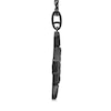 Thumbnail Image 2 of Men's 1/3 CT. T.W. Black Diamond Short Cross Pendant in Oxidized Black Sterling Silver - 24"