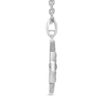 Thumbnail Image 2 of Men's 1/3 CT. T.W. Diamond Short Cross Pendant in Sterling Silver - 24"