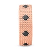 Thumbnail Image 3 of Black Spinel Beaded Multi-Row Band in Sterling Silver with 14K Rose Gold Plate