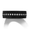 Thumbnail Image 2 of 3/8 CT. T.W. Diamond Beaded Multi-Row Band in Oxidized Black Sterling Silver