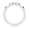 Thumbnail Image 4 of 1 CT. T.W. Black Diamond Collar Double Row Band in Sterling Silver
