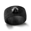 Thumbnail Image 1 of Black Spinel Spike Beaded Dome Band in Oxidized Black Sterling Silver