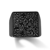 Thumbnail Image 2 of Men's 2 CT. T.W. Black Diamond Square-Top Ring in Oxidized Black Sterling Silver
